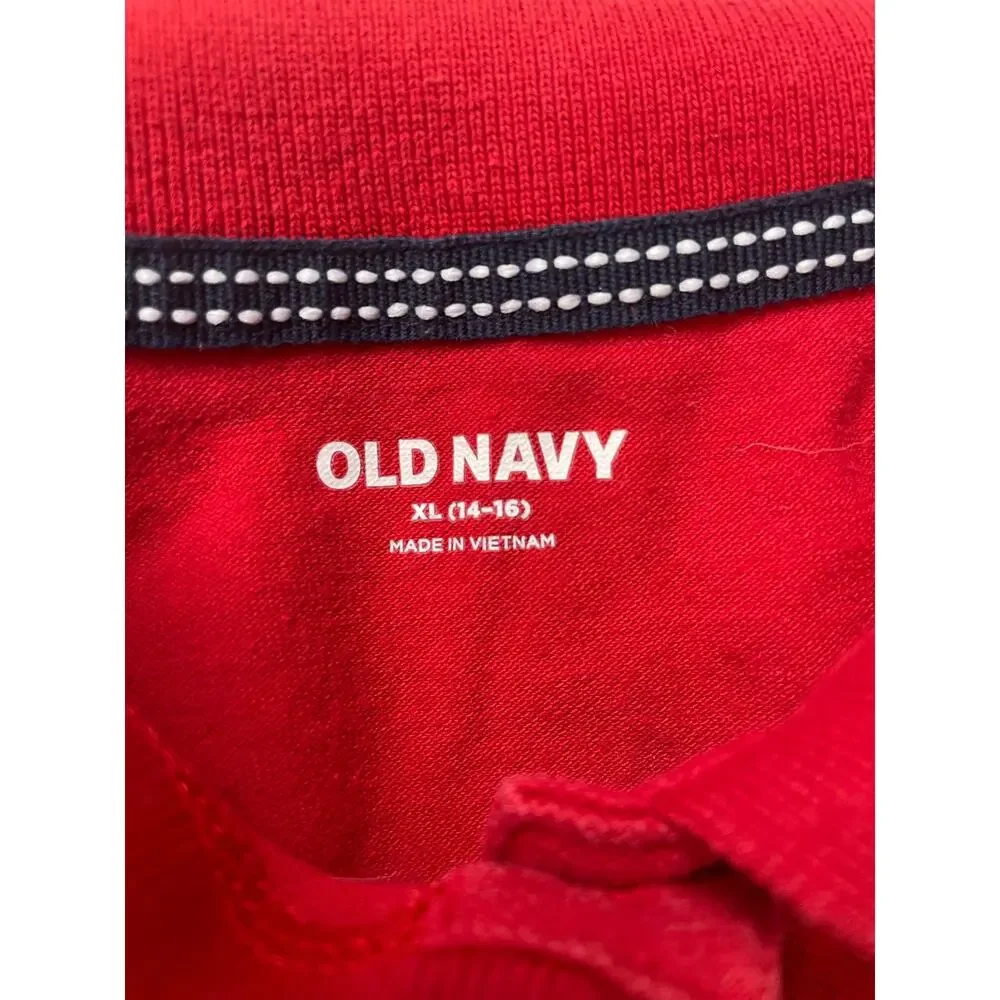 Old Navy Girls Uniform Polo Bundle – 3 Red + 3 White Capped Sleeve